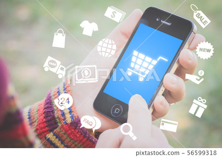 mobile shopping concept mobile shopping concept 56599318