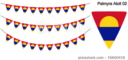 Palmyra flag Garland vector data (bunting garland) - Stock Illustration ...