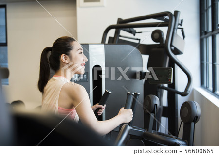 Sports gym young lady 56600665