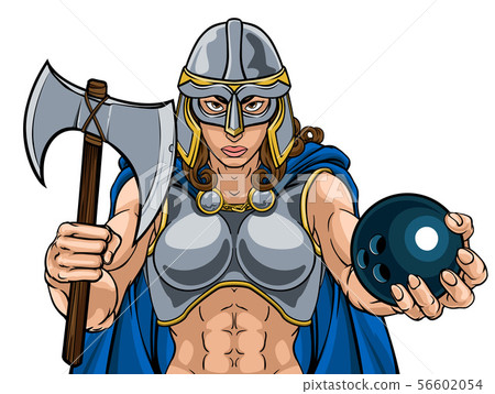 Viking Trojan Celtic Knight Bowling Warrior Woman 56602054
