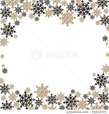 Snowflakes frame isolated on white Snowflakes frame isolated on white 56602970