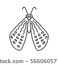 Cute hand drawn butterfly 56606057