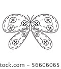 Cute hand drawn butterfly 56606065