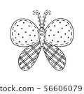 Cute hand drawn butterfly 56606079