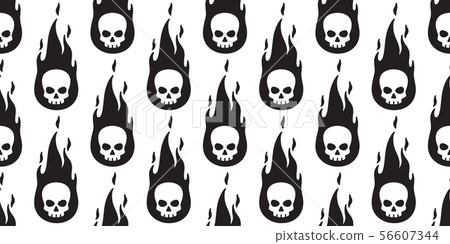 skull fire seamless pattern Halloween vector tile skull fire seamless pattern Halloween vector tile 56607344