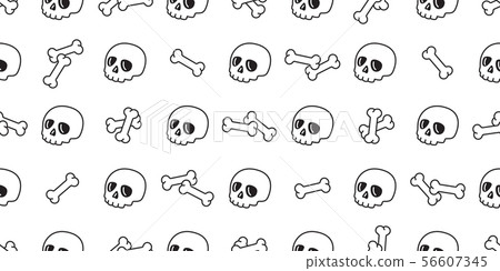 skull Halloween seamless pattern vector bone ghost skull Halloween seamless pattern vector bone ghost 56607345