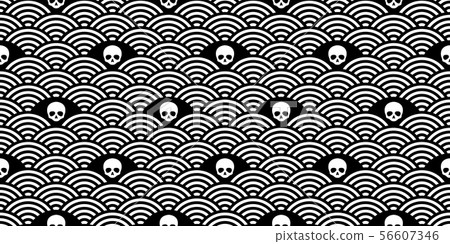 skull Halloween seamless pattern vector japan wave skull Halloween seamless pattern vector japan wave 56607346