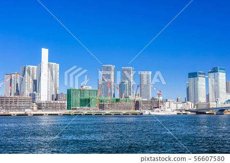 Tokyo Harumi Pier under construction Tokyo Harumi Pier under construction 56607580
