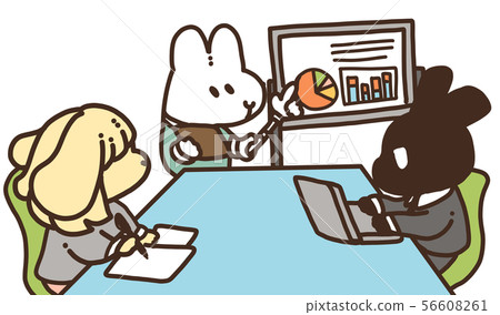 Rabbits in a meeting / meeting Rabbits in a meeting / meeting 56608261