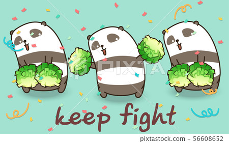 Adorable panda characters are cheering for you Adorable panda characters are cheering for you 56608652