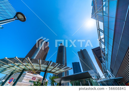 川崎都市風景在日本看在武藏Kosugi駐地前面的塔公寓小組 56608841