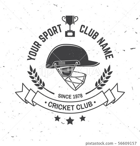 Cricket club badge. Vector. Concept for shirt, print, stamp or tee. Templates for sports club. 56609157