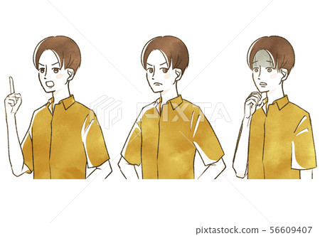 男性 - 面部表情 56609407