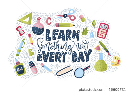 Vector school card. Back to school. 56609781