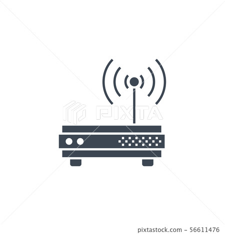 Router related vector glyph icon 56611476