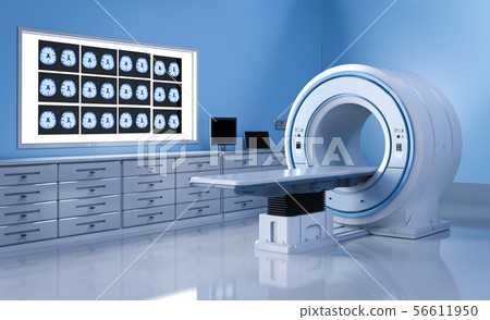 lab with mri scan machine 56611950