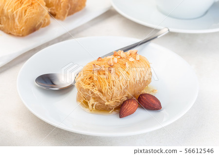 Greek pastry Kataifi with shredded filo dough Greek pastry Kataifi with shredded filo dough 56612546