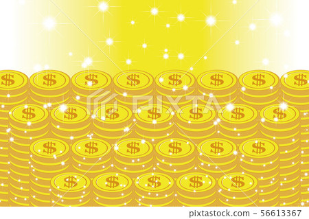 Vector illustration background material, coin, currency exchange rate, US dollar, money, lack of money, money making, world economy, image 56613367