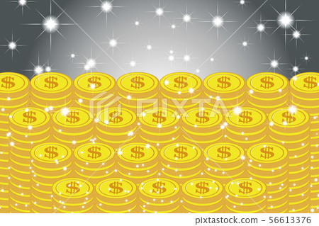 Vector illustration background material, coin pile, dollar, money, investment, coin, money, money, money image 56613376