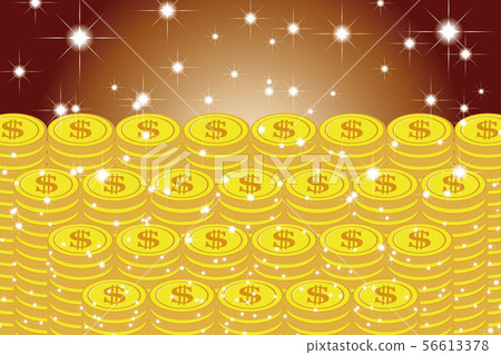 Vector illustration background material, coin pile, dollar, money, investment, coin, money, money, money image 56613378