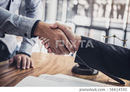 Handshake after good cooperation, Businessman Handshake after good cooperation, Businessman 56614593