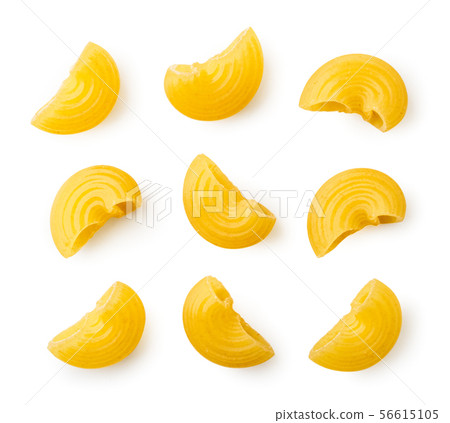 Set of raw pasta on a white. The view of the top. Set of raw pasta on a white. The view of the top. 56615105