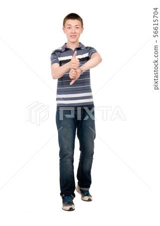 Young handsome man over isolated background Doing Young handsome man over isolated background Doing 56615704