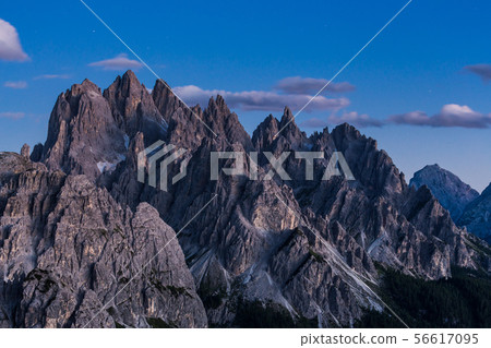 Dolomites mountain landscape view from Tre cimes 56617095