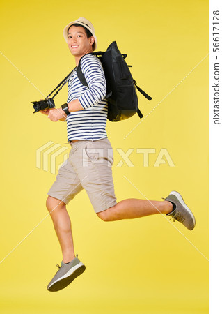 Happy jumping traveler Happy jumping traveler 56617128