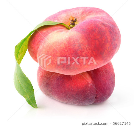 Isolated flat peaches Isolated flat peaches 56617145