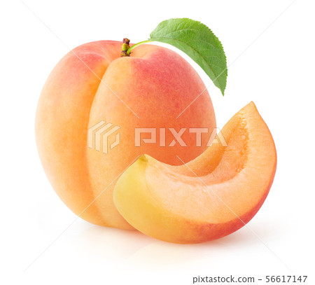 Isolated fresh apricot 56617147