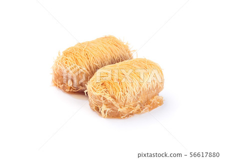 Two greek pastry Kataifi with shredded filo dough Two greek pastry Kataifi with shredded filo dough 56617880