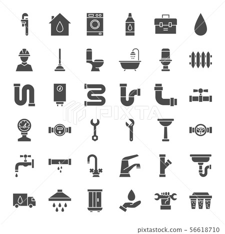 Plumbing Solid Web Icons Plumbing Solid Web Icons 56618710