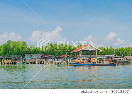 Unseen in Thailand. Scenery of Fishing village Unseen in Thailand. Scenery of Fishing village 56618807