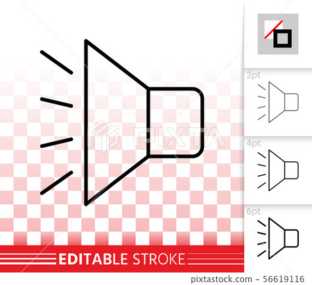Megaphone simple black line speaker vector icon Megaphone simple black line speaker vector icon 56619116
