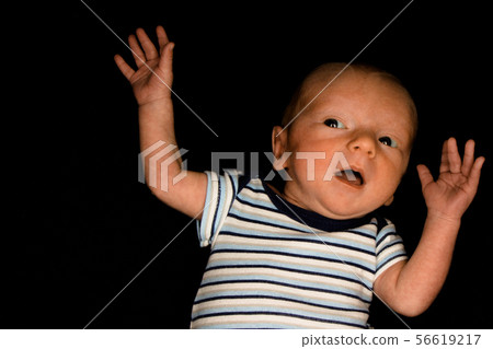 Baby Hayden On Black - Three Weeks Old 56619217