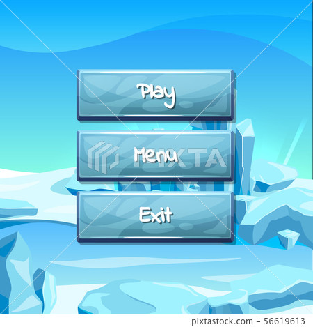 Vector cartoon style buttons ice - Stock Illustration [56619613] - PIXTA