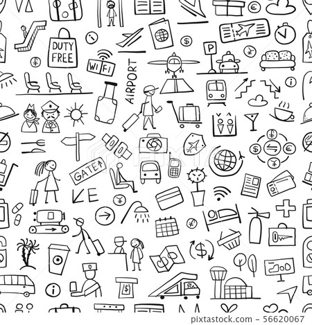 Airport background, seamless pattern for your design Airport background, seamless pattern for your design 56620067