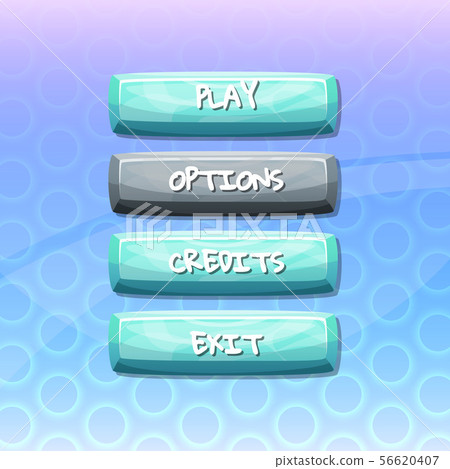 Vector buttons with text for game Vector buttons with text for game 56620407