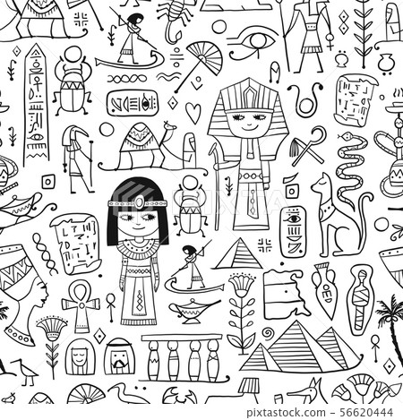 Travel to Egypt. Seamless pattern for your design 56620444