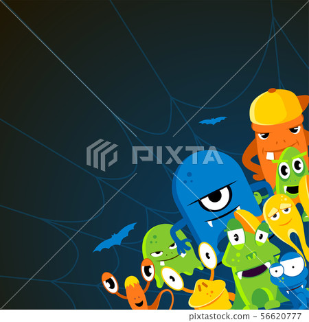 Angry halloween monsters. Cartoon vector background Angry halloween monsters. Cartoon vector background 56620777