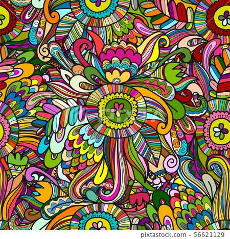 Floral seamless pattern, sketch for your design 56621129