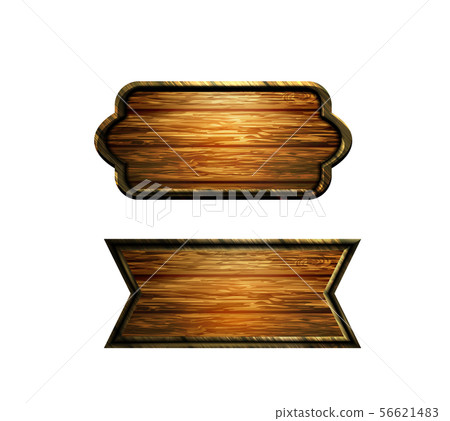 Vector realistic illustration of wooden signboard 56621483