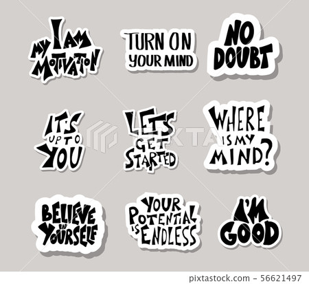 Set of motivational quotes isolated. Vector text. Set of motivational quotes isolated. Vector text. 56621497