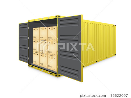 Cargo container vector 56622097