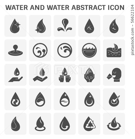 water abstract icon-插圖素材 [56622104] - PIXTA圖庫