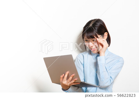 Work at home woman PC 56622823