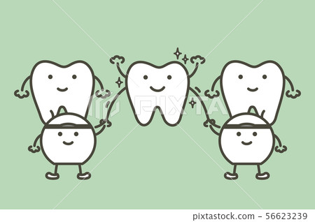 cleaning teeth by dental floss, dental health care 56623239