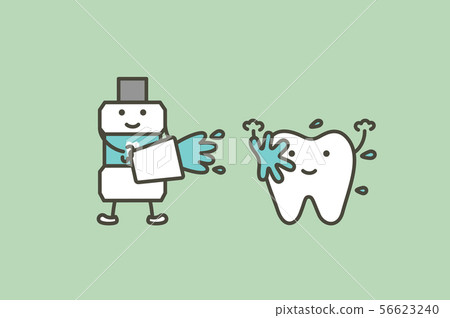 cleaning teeth by mouthwash, dental health care cleaning teeth by mouthwash, dental health care 56623240