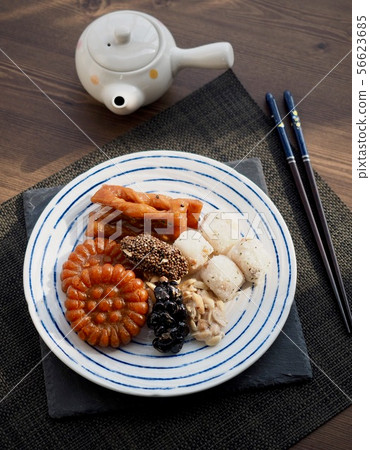 韓國傳統食品韓國，什錦，芝麻Gangjeong，藥用 56623685